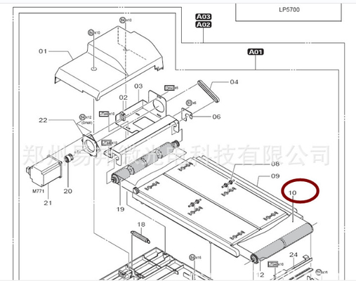 Chine frontière 550 de Fuji de ceinture de section de retour de 323D1061533 323D1061533E 570 minilab de LP5500 LP5700 fournisseur