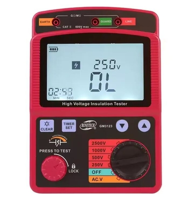 Chine Benetech GM3123 Testeur d'isolation haute tension 2500V fournisseur