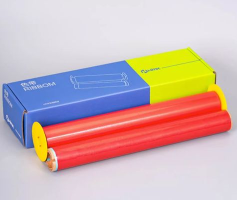 Chine Red Print label tape HMK BRK-280R 280mm*76m Sign Sticker Wide Format Logo fournisseur