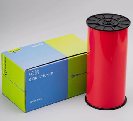Chine Red Print label tape HMK WYRB-260R 26.5cm*20m Sign Sticker Wide Format Logo fournisseur
