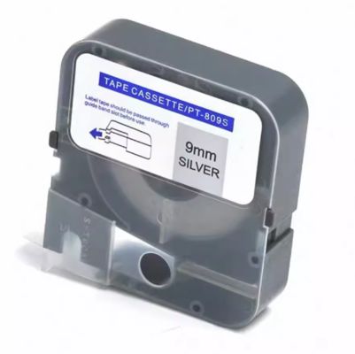 Chine 9mm Silver label tape cassette PT-809s compatible for Puty Electronic Lettering Machine fournisseur