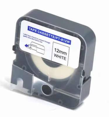 Chine 12mm white label tape cassette PT-812W compatible for Puty Electronic Lettering Machine fournisseur