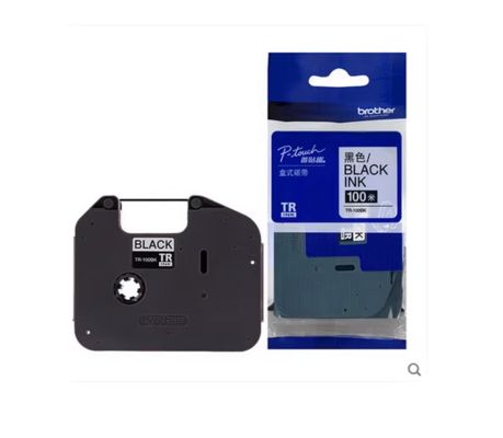 Chine TR-100BK Black Barcode Ribbon tape cassette For Brother PT-E800T / PT-E800TK / E850TKW Electronic Lettering Machine 100m Original fournisseur