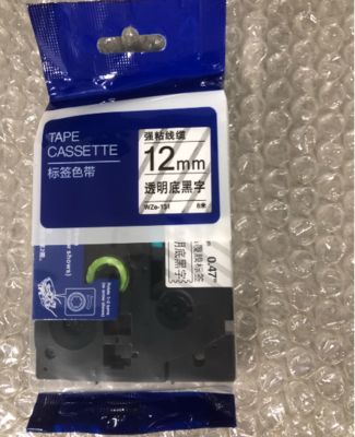 Chine 12mm P-Touch Black on clear label tape cassette WZE-131 for Brother Electronic Lettering Machine tube printer fournisseur