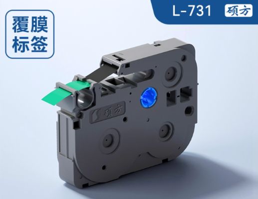 Chine L-731 12mmX8M laminating black on green Label tape cassette for Supvan Electronic Lettering Machine tube printer fournisseur