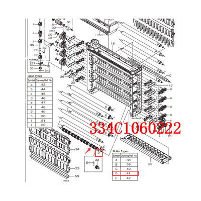 Chine Rouleau 334C1060222 334C1060222C de pièce de rechange de FUJI550/570 Minilab fournisseur