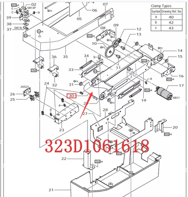 Ceinture de pièce de rechange de 323D1061618D 323D1061618 pour la frontière FUJI 550/570 Minilab fournisseur