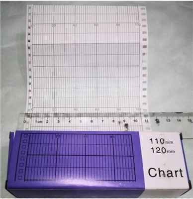 Le papier graphique GD128970U040 pour CHESSELL/EUROTHERM 340 est utilisé.342,344,345,346 120mm*16M papier d'enregistrement Z-FOLD fournisseur