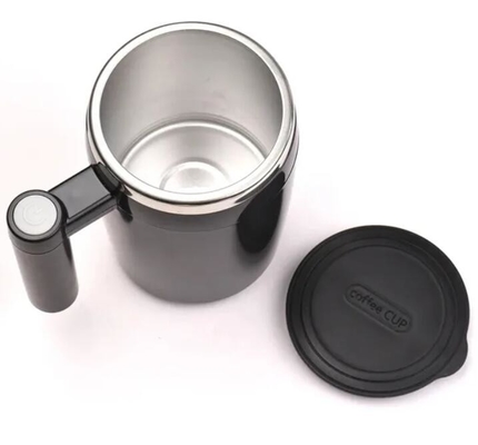 380ml Chargeur magnétique en acier inoxydable Remuer électrique tasse de café avec eau de couvercle fournisseur