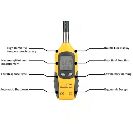 HTI HT-86 Hygromètre et thermomètre numérique portable 2 en 1 à l'intérieur/à l'extérieur fournisseur