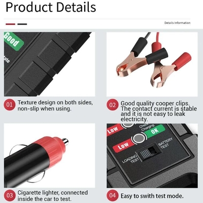 BM410 12V 24VTesteur de batterie de voiture Testeur de charge de charge Testeur de batterie de voiture Testeur d'outil de diagnostic Testeur d'alternateur pour diesel fournisseur