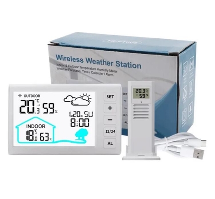 TS-FT006 Station météorologique multifonction Horloge Transmission sans fil Distance ouverte 100m Distance effective 30m fournisseur