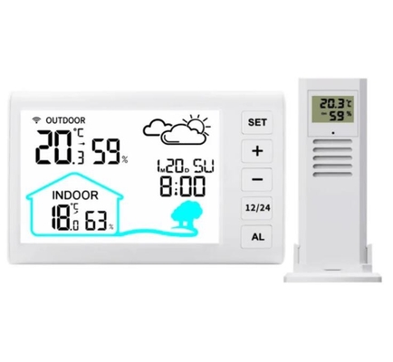 TS-FT006 Station météorologique multifonction Horloge Transmission sans fil Distance ouverte 100m Distance effective 30m fournisseur