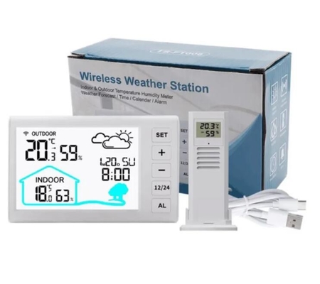 TS-FT006 Station météorologique multifonction Horloge Transmission sans fil Distance ouverte 100m Distance effective 30m fournisseur