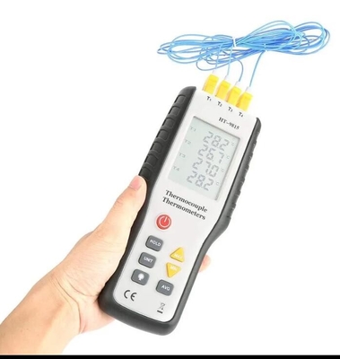 HTI HT-9815 Thermomètre à capteur numérique à thermocouple de type K blanc portable à 4 canaux fournisseur
