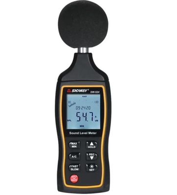 SW-524 Compteur numérique de bruit professionnel portatif de haute précision Compteur en décibels Compteur de niveau sonore de qualité industrielle Compteur de niveau sonore 30 ~ 130 dBA fournisseur