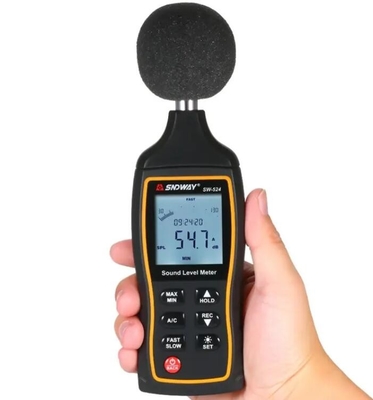 SW-524 Compteur numérique de bruit professionnel portatif de haute précision Compteur en décibels Compteur de niveau sonore de qualité industrielle Compteur de niveau sonore 30 ~ 130 dBA fournisseur