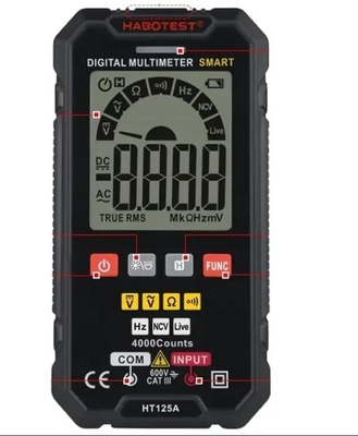 Habotest / Mayilon HT-125A Multimètre numérique True-RMS 4000 compteurs avec Ampère-multimètre de tension CA/CC fournisseur