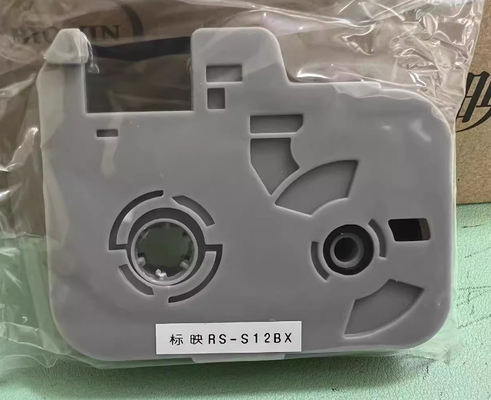 RS-S12BX S Cassette à bande de marque noire pour le nouveau style Biovin S690 Machine à lettres électroniques, imprimante d'identification par câble, marqueur de fil fournisseur