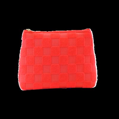 CR-043 Custom Logo Print Personalized Beautiful Ladies Hand Bags Beauty Big Black Cosmetic Bulk Case Leather Makeup Bag fournisseur