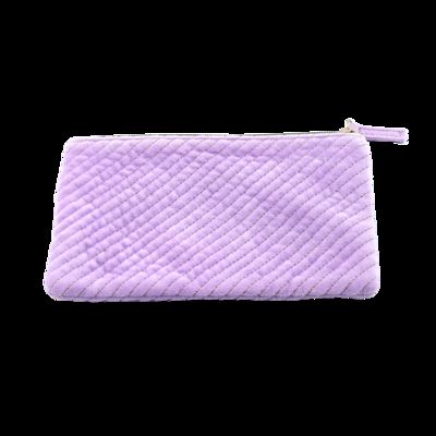 CR-175 High Quality Custom Print Logo Travel Portable Mini Plush Cosmetic Bag Wholesale Leather Style Zipper Closure Fashionable Cute fournisseur