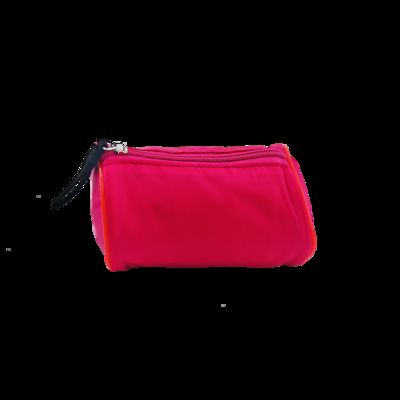 CR-104 Travel Leather Case Custom Small Cosmetic Bag with Zipper Closure Fashion Style Pink Makeup Bag fournisseur
