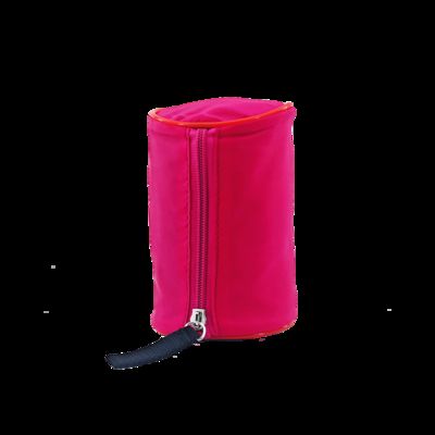 CR-104 Travel Leather Case Custom Small Cosmetic Bag with Zipper Closure Fashion Style Pink Makeup Bag fournisseur