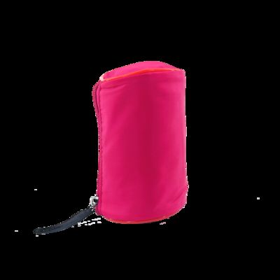 CR-104 Travel Leather Case Custom Small Cosmetic Bag with Zipper Closure Fashion Style Pink Makeup Bag fournisseur