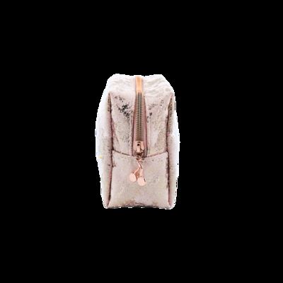 CR-013CR-018 Travel Leather Case Custom Small Cosmetic Bag with Zipper Closure Fashion Style Pink Makeup Bag fournisseur