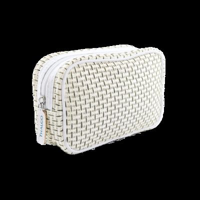 CR-015 Travel Leather Case Custom Small Cosmetic Bag with Zipper Closure Fashion Style Pink Makeup Bag fournisseur