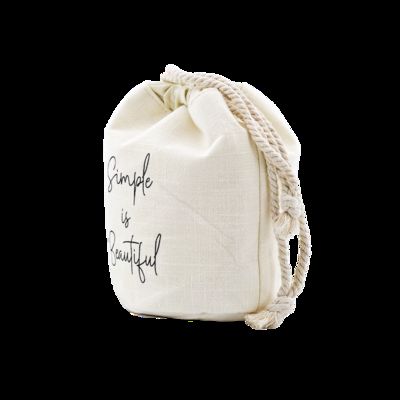 CR-107 sac de maquillage sac cosmétique sac crayon sac de lin monnaie sac à main blancs sac de rangement fournisseur