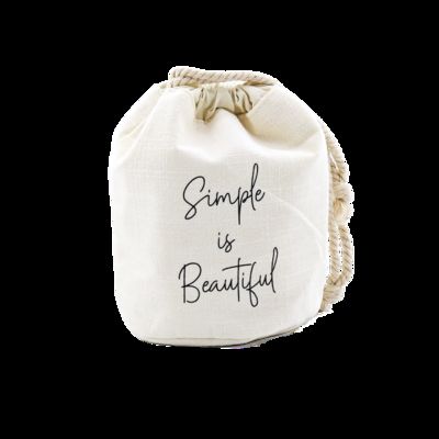CR-107 sac de maquillage sac cosmétique sac crayon sac de lin monnaie sac à main blancs sac de rangement fournisseur