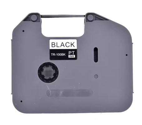 HMTR-100BK TR-100BK 12mmX100m Black printer ribbon cassette for Brother label printer fournisseur