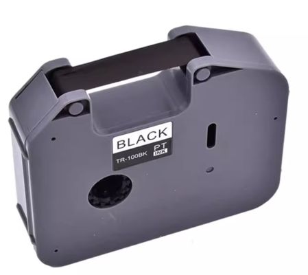HMTR-100BK TR-100BK 12mmX100m Black printer ribbon cassette for Brother label printer fournisseur