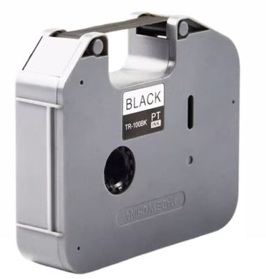 HMTR-100BK TR-100BK 12mmX100m Black printer ribbon cassette for Brother label printer fournisseur