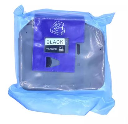 HMTR-100BK TR-100BK 12mmX100m Black printer ribbon cassette for Brother label printer fournisseur
