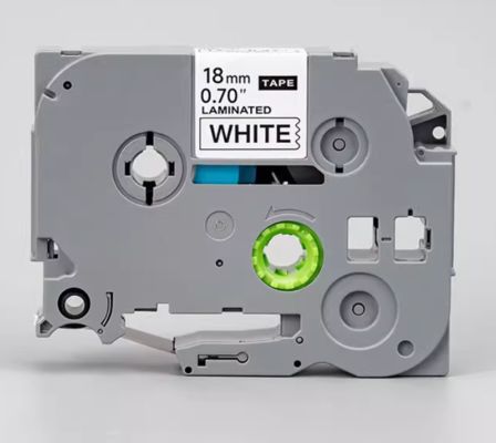 HMTZE-24 18mmX8M White label tape cassette For Brother label printer Black on White fournisseur