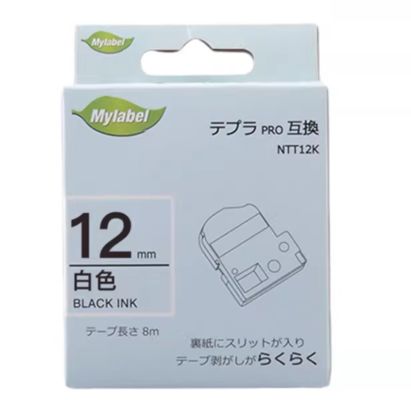 GE-12BY Cassette de ruban d'étiquettes blanc 12mmX8m pour étiqueteuse électronique Brother fournisseur