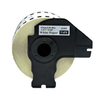 Printing Label sticker HMDK-22205 62mm*30.48m 2-3X100" white paper For Brother fournisseur