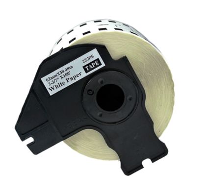 Printing Label sticker HMDK-22205 62mm*30.48m 2-3X100" white paper For Brother fournisseur