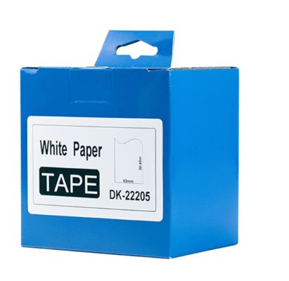 Printing Label sticker HMDK-22205 62mm*30.48m 2-3X100" white paper For Brother fournisseur