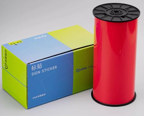 Red Print label tape HMK WYRB-260R 26.5cm*20m Sign Sticker Wide Format Logo fournisseur