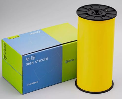 Yellow Print label tape HMK 200mm*45m Sign Sticker Wide Format Logo fournisseur