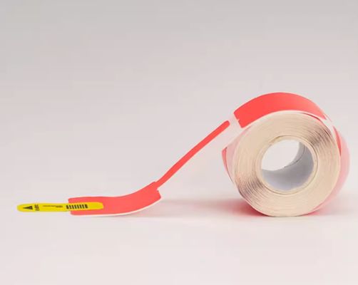 HMK GE-16R 26mm*79mm Red heat transfer printing label tape sticker fournisseur