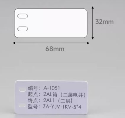 32mm x 68mm PVC Double hole label white SR-3268PD fournisseur