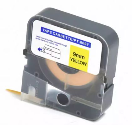 9mm yellow label tape cassette PT-809Y compatible for Puty Electronic Lettering Machine fournisseur
