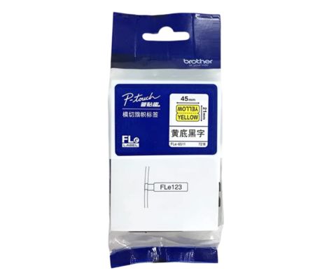 FLe-6511 black on yellow 21mm*45mm 72pcs for Brother PT-P900 / E800 Electronic Lettering Machine original fournisseur