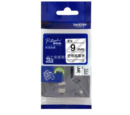 9mm P-Touch Black on Clear label tape cassette TZE-621 for Brother Electronic Lettering Machine tube printer fournisseur