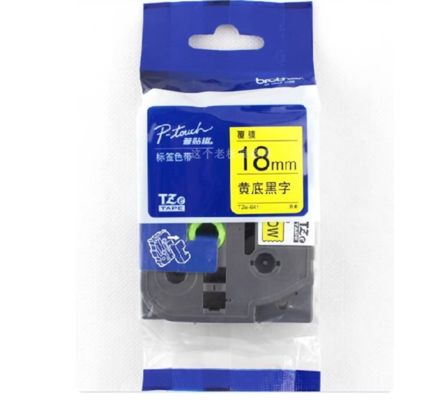 18mm P-Touch Black on yellow label tape cassette TZe-641 for Brother Electronic Lettering Machine tube printer fournisseur