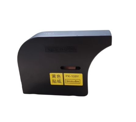 PK-109Y 9mm X 8M yellow label tape cassette for sinret T800 / T900 Electronic Lettering Machine fournisseur